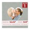 Light Grey Suede Mat Board for 10x10 Frames - Heart Opening for 6x6 Photos